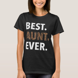Beste Tante je Leopard Print Funny Tante Mutter T-Shirt