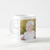 Beste Tante je Lila Aquamarines Foto Kaffeetasse (Vorderseite Links)