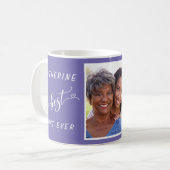 Beste Tante je Lila Foto Kaffeetasse (Vorderseite Links)