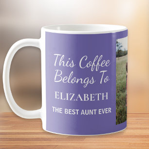 Beste Tante je Lila Foto Kaffeetasse