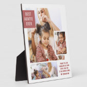 Beste Tante je | Modern Foto Collage Plaque Fotoplatte (Seite)