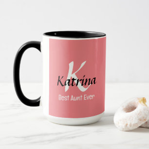 Beste Tante je Monogram Individuelle Name-Geschenk Tasse