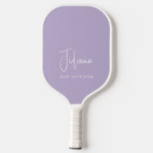Beste Tante je Monogram Script-Lavendel Pickleball Schläger (Rückseite)