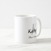 Beste Tante je Monogramm erste Schwarz-weiße Anwen Kaffeetasse (VorderseiteRechts)