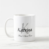 Beste Tante je Monogramm erste Schwarz-weiße Anwen Kaffeetasse (Links)