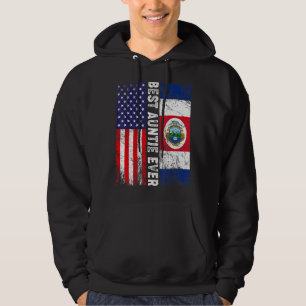 Beste Tante je Muttertag Costa Rica US Flagge Hoodie