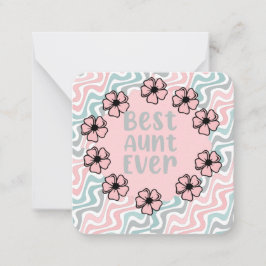 Beste Tante je Note Card Mitteilungskarte