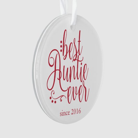 Beste Tante je Ornament (Vorderseite)