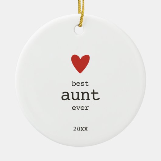 Beste Tante je Personalisierter Schriftart für mod Keramik Ornament (Vorne)