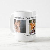 Beste Tante je | PERSONALISIERTES FOTO Kaffeetasse (Vorderseite Links)