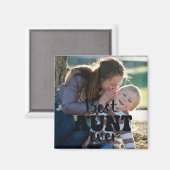 Beste Tante je Personalisiertes Foto Magnet (Vorderseite/Rückseite)