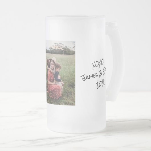 Beste Tante je Personalisiertes Foto Mattiertes Gl Mattglas Bierglas (VorderseiteRechts)