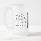 Beste Tante je Personalisiertes Foto Mattiertes Gl Mattglas Bierglas (Links)