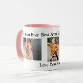Beste Tante je | PERSONALISIERTES FOTO Tasse (Vorderseite Links)