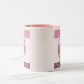 Beste Tante je Retro Wir Liebe Sie Nephee Name Zweifarbige Tasse (Mittel)