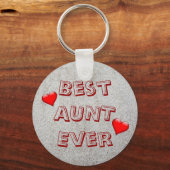 Beste Tante je | Sand-Textur-Foto Schlüsselanhänger (Vorderseite)