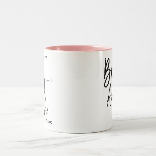 Beste Tante je | SkriptStyle Custom Zweifarbige Tasse (Mittel)