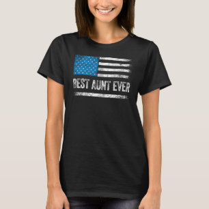 Beste Tante je Tante Joke US Flag Geburtstag T-Shirt