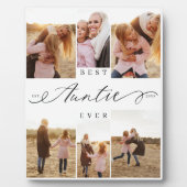 Beste Tante je Tante Script Herzkloppel Foto Colla Fotoplatte (Vorderseite)