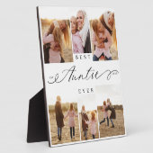 Beste Tante je Tante Script Herzkloppel Foto Colla Fotoplatte (Seite)