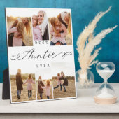 Beste Tante je Tante Script Herzkloppel Foto Colla Fotoplatte (Seite)