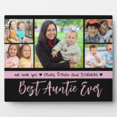 Beste Tante je wir Liebe Sie 5 FotoCollage Fotoplatte (Vorderseite)
