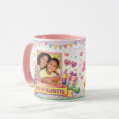 Beste Tante Regenbogenkrone Benutzerdefiniertes Fo Tasse (Vorderseite Links)