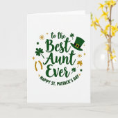 Beste Tante St. Patrick's Day Karte (Gelbe Blume)