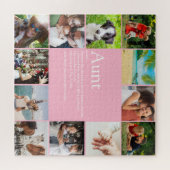 Beste Tante, Tante Definition 12 Foto Rosa Spaß Puzzle (Horizontal)