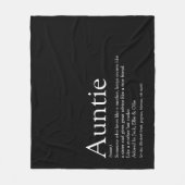 Beste Tante Tante Definition Schwarz und Weiß Spaß Fleecedecke (Vorderseite)