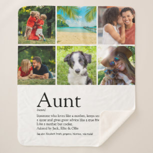 Beste Tante, Tante Ever Modern 6 Foto-Collage Sherpadecke