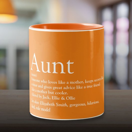 Beste Tante Tante Spaß Definition Angebot Zweifarbige Tasse