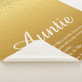 Beste Tante Tante Tante Definition Gold Glitzer Sherpadecke (3/4)