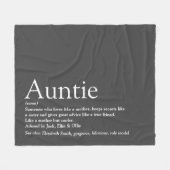 Beste Tante Tuntie Definition Spaß grau Fleecedecke (Vorderseite (Horizontal))
