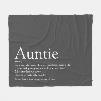 Beste Tante Tuntie Definition Spaß grau Fleecedecke