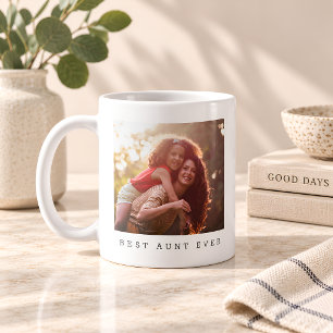 Beste Tante überhaupt Personalisiertes Foto-Andenk Kaffeetasse