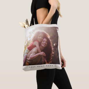 Beste Tante überhaupt Personalisiertes Foto-Andenk Tasche