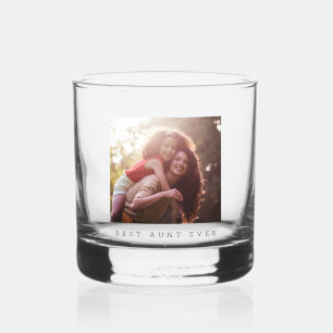 Beste Tante überhaupt Personalisiertes Foto-Andenk Whiskyglas