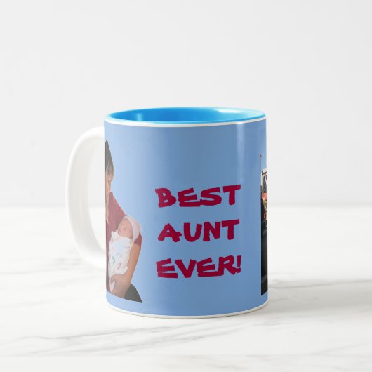 Beste Tante überhaupt Zweifarbige Tasse (Vorderseite Links)