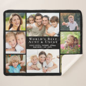 Beste Tante Uncle Foto Collage Black Sherpadecke (Vorderseite (Horizontal))