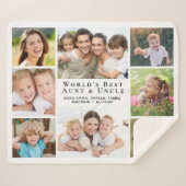 Beste Tante Uncle Foto Collage Sherpadecke (Vorderseite (Horizontal))