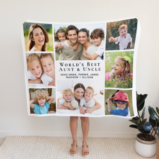 Beste Tante Uncle Foto Collage Sherpadecke