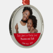 Beste Tante Uncle Jeden Personalisierten Foto Weih Ornament Aus Metall (Rechts)