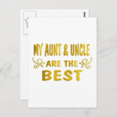 Beste Tante & Uncle Postkarte (Vorne/Hinten)