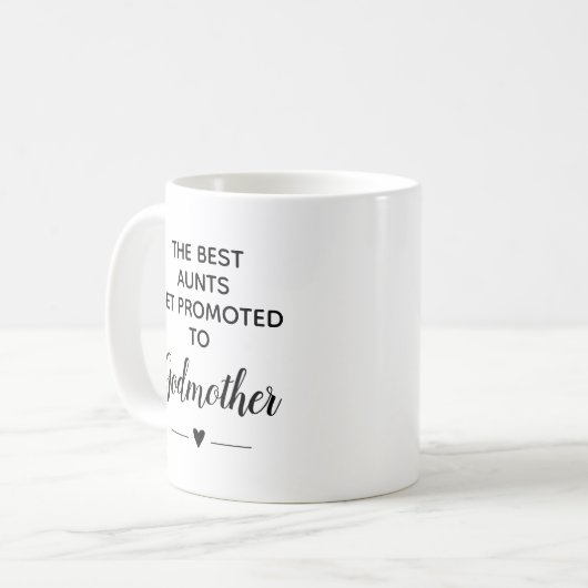 Beste Tante wird auf Godmatervorschlag geworben Kaffeetasse (Vorderseite Links)