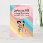 Beste Tante zum Geburtstag Karte (Vorderseite)