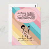 Beste Tante zum Geburtstag Postkarte (Vorne/Hinten)