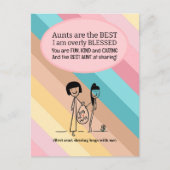 Beste Tante zum Geburtstag Postkarte (Vorderseite)