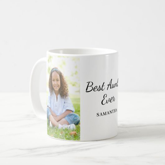 Beste Tante Zwei Foto Kaffeetasse (Vorderseite Links)