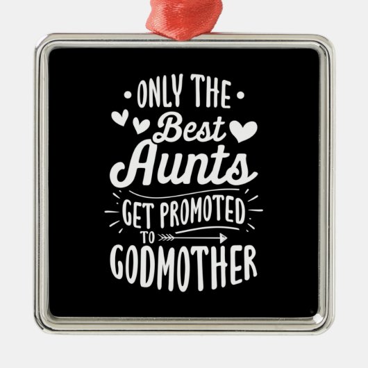 Beste Tanten werden an Godmütter verkauft Ornament Aus Metall (Vorne)